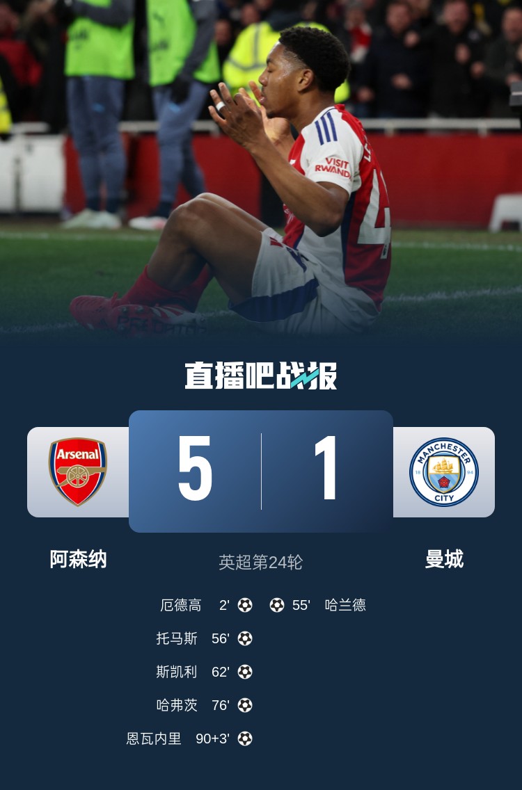 硬氣槍手無畏強敵！阿森納本賽季5-1碾壓曼城，3-0完勝皇馬
